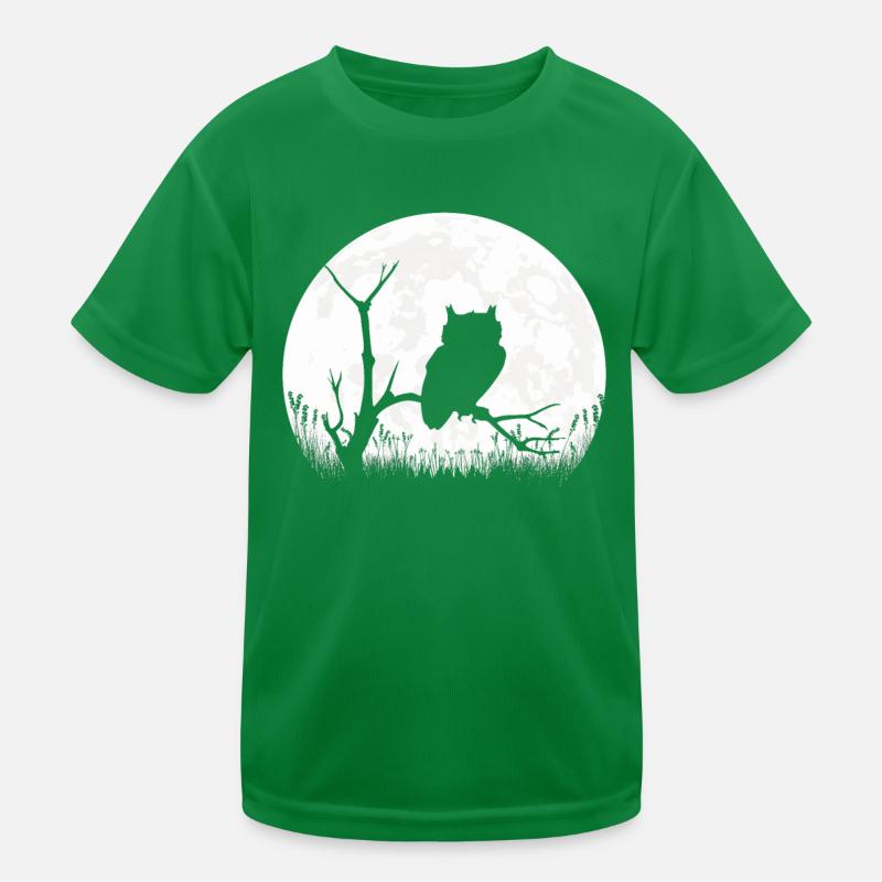 Owl Moon Sleeping Shirt Gift Kids Functional T-Shirt