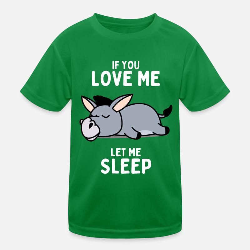 Sleeping Donkey Funny Gift Kids Functional T-Shirt