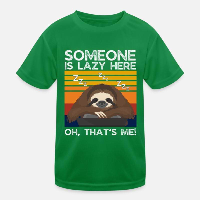 Sloth Lazy Funny Saying Gift Kids Functional T-Shirt