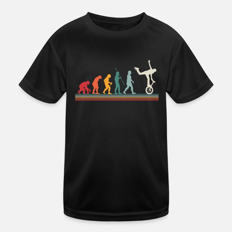 Evolution Unicycle Sport Bicycle Gift Kids Functional T-Shirt