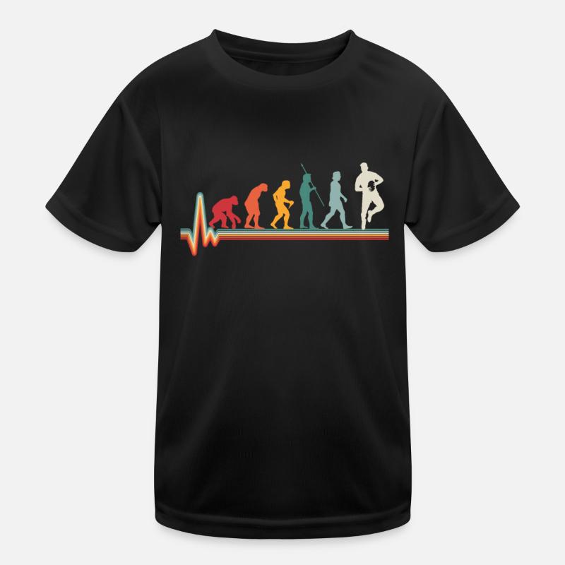 Evolution rythme cardiaque de rugby cadeau T-shirt sport Enfant