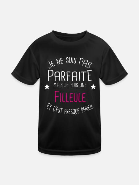 Filleule - T-shirt sport Enfant - noir - Devant