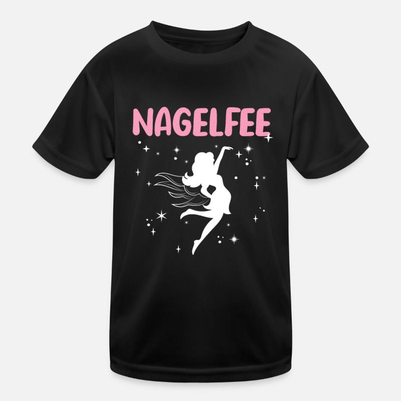 Nagelfee Nageldesignerin Nagelstudio Kinder Funktions-T-Shirt