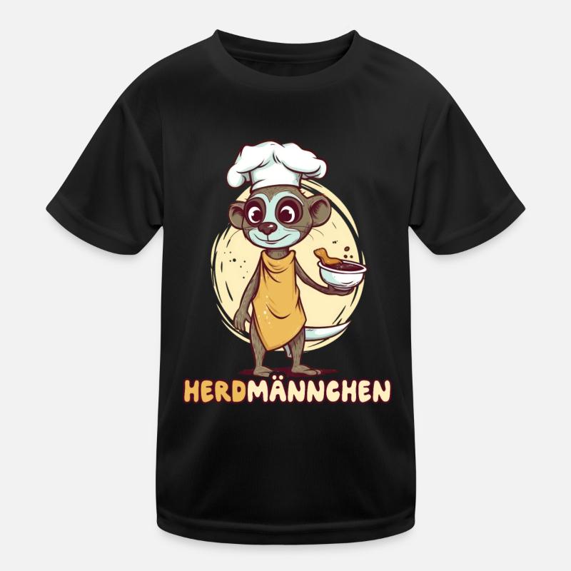 Herdmännchen Erdmännchen Koch Kinder Funktions-T-Shirt