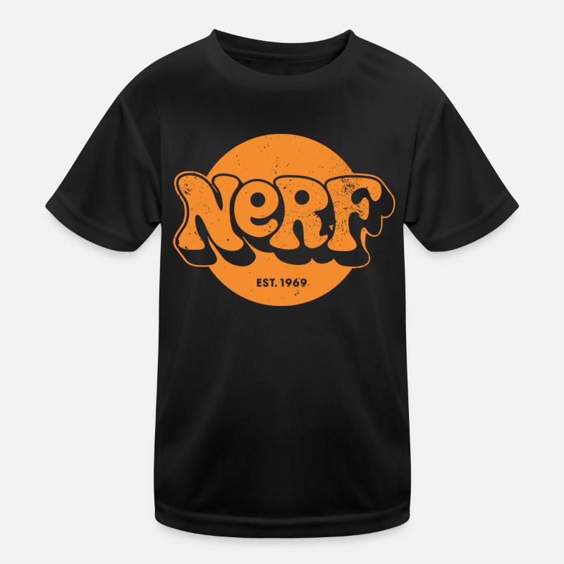 Nerf 1969 Orange Logo Kids Functional T-Shirt