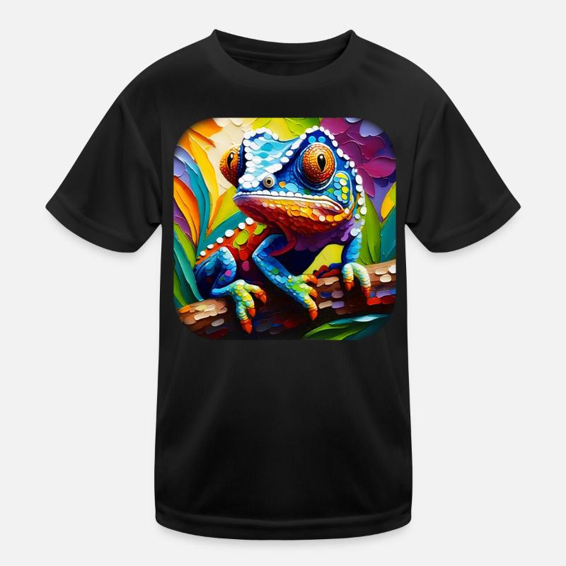 Colorful Lizard Kids Functional T-Shirt
