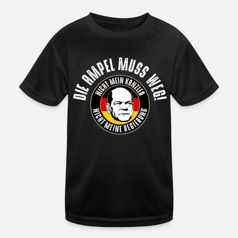 Die Ampel muss weg - Kinder Funktions-T-Shirt - Schwarz