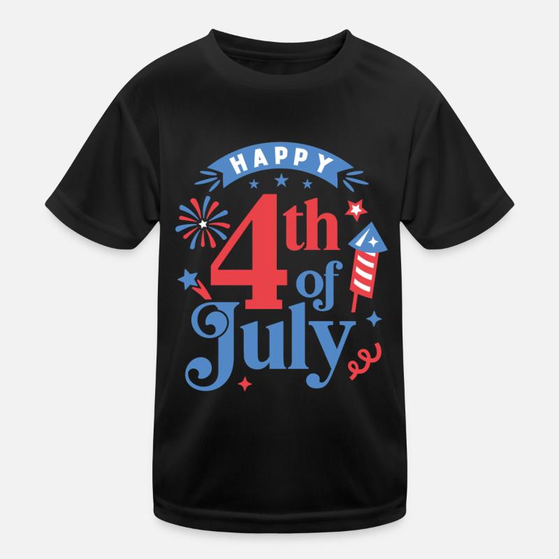 Frohen 4. Juli Kinder Funktions-T-Shirt