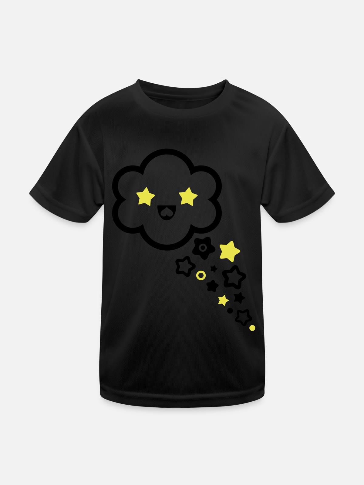 star - Kids Functional T-Shirt - black - Front