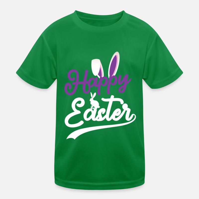 Happy Easter - Easter Bunny Rabbit Ears Kids Functional T-Shirt