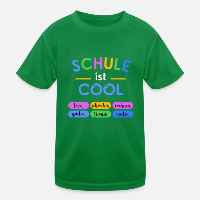 Schule ist cool Kinder Funktions-T-Shirt