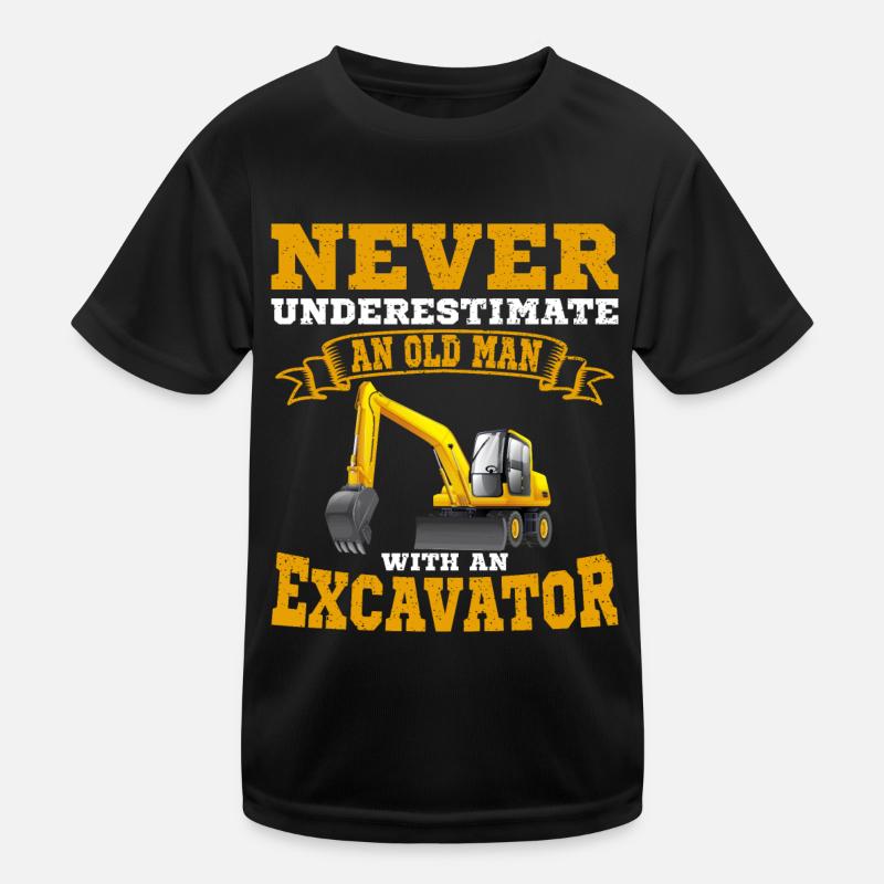 Baggerfahrer Bagger Spruch lustiges Geschenk Kinder Funktions-T-Shirt
