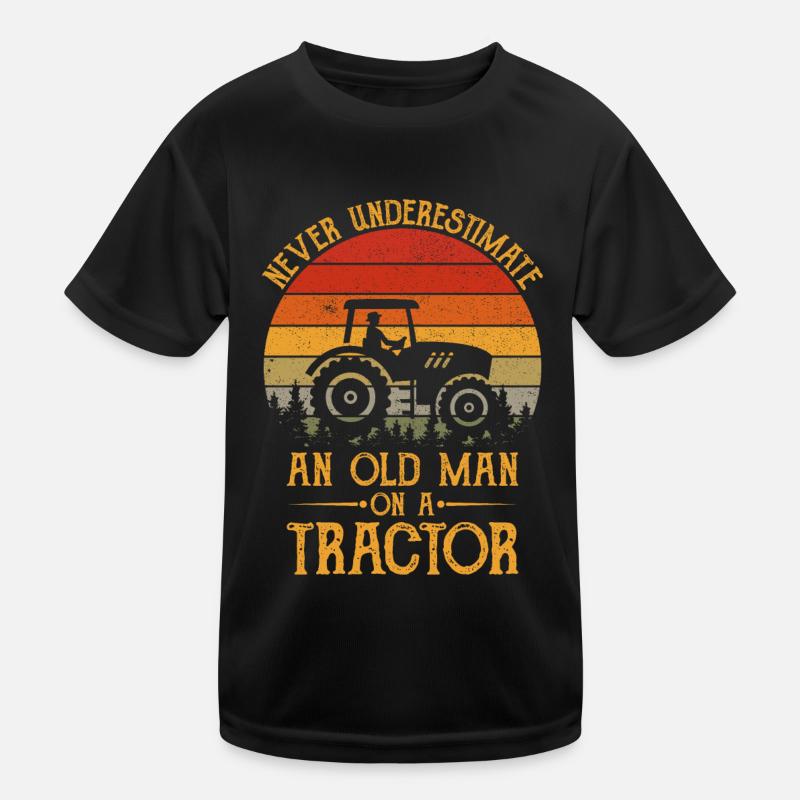 Traktor Opa Großvater Spruch Geschenk Kinder Funktions-T-Shirt