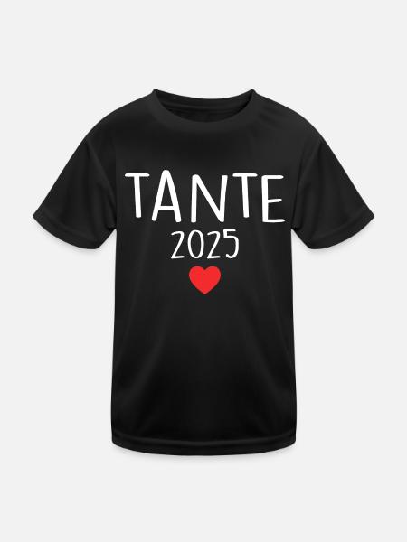 Ich werde eine Tante sein - eine zukünftige Tante - Kinder Funktions-T-Shirt - Schwarz - Vorne