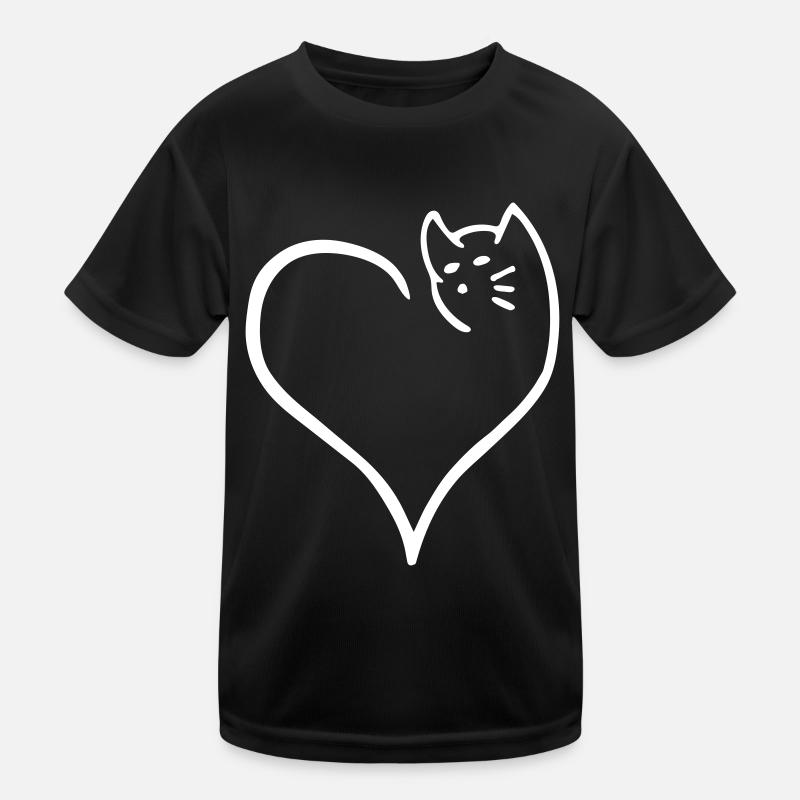 Cat in the heart Kids Functional T-Shirt