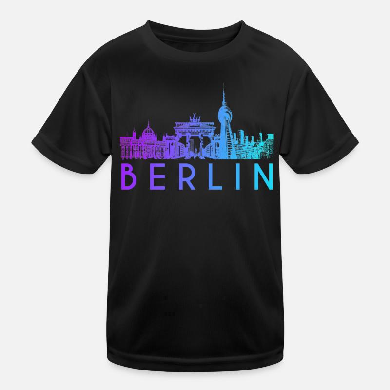 Berlin Skyline Kinder Funktions-T-Shirt