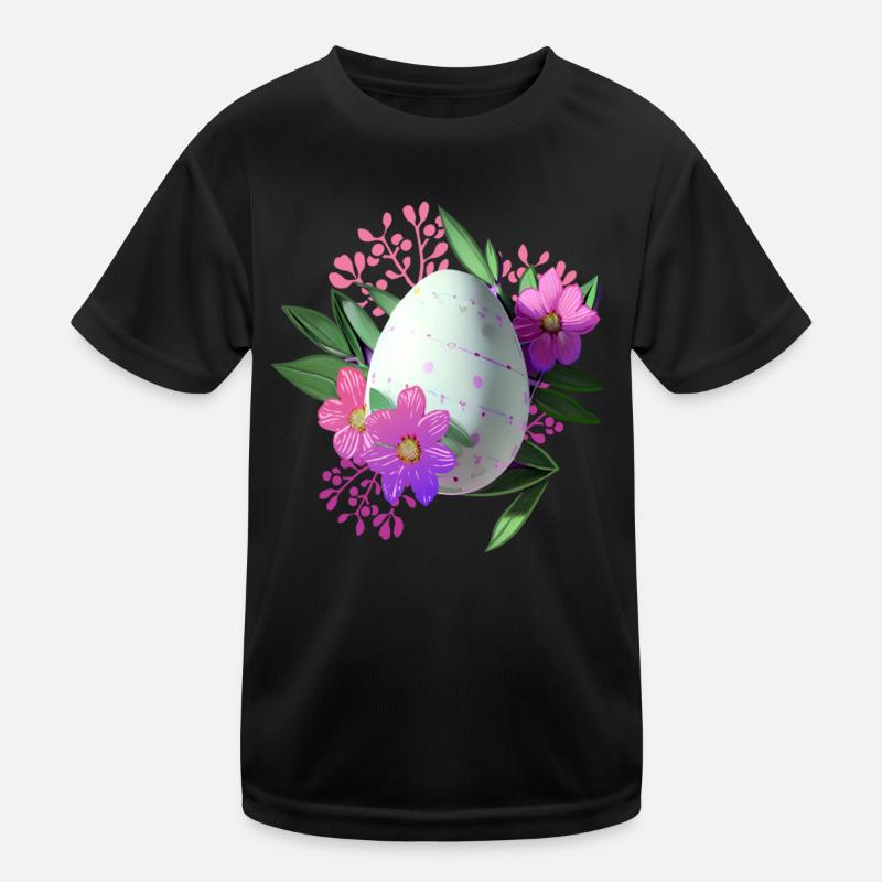 Fleurs Easter Egg Floral T-shirt sport Enfant
