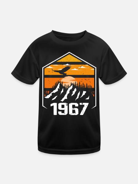 Geburtstag 1967 Jahrgang 1967 Hergestellt im Jahr 1967 - Kinder Funktions-T-Shirt - Schwarz - Vorne