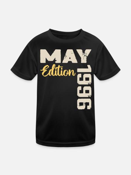 May 1996 Birthday May 1996 Gift May 1996 May - Kids Functional T-Shirt - black - Front