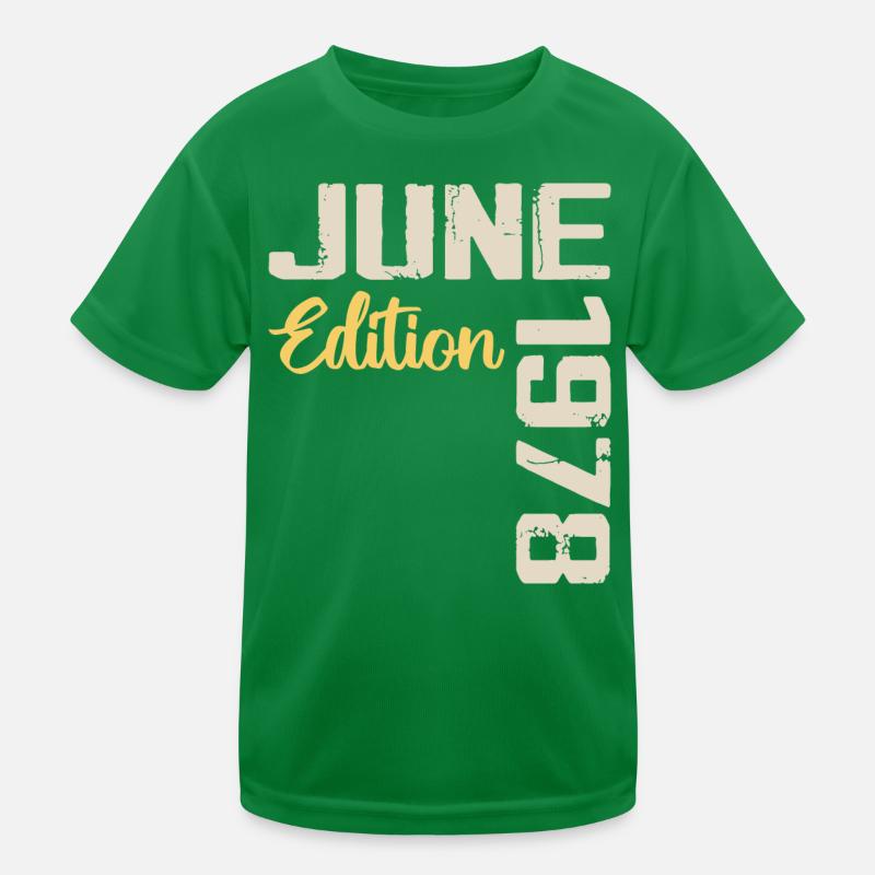 Geboren im Juni 1978 Geschenk Juni 1978 Geburtstag Kinder Funktions-T-Shirt