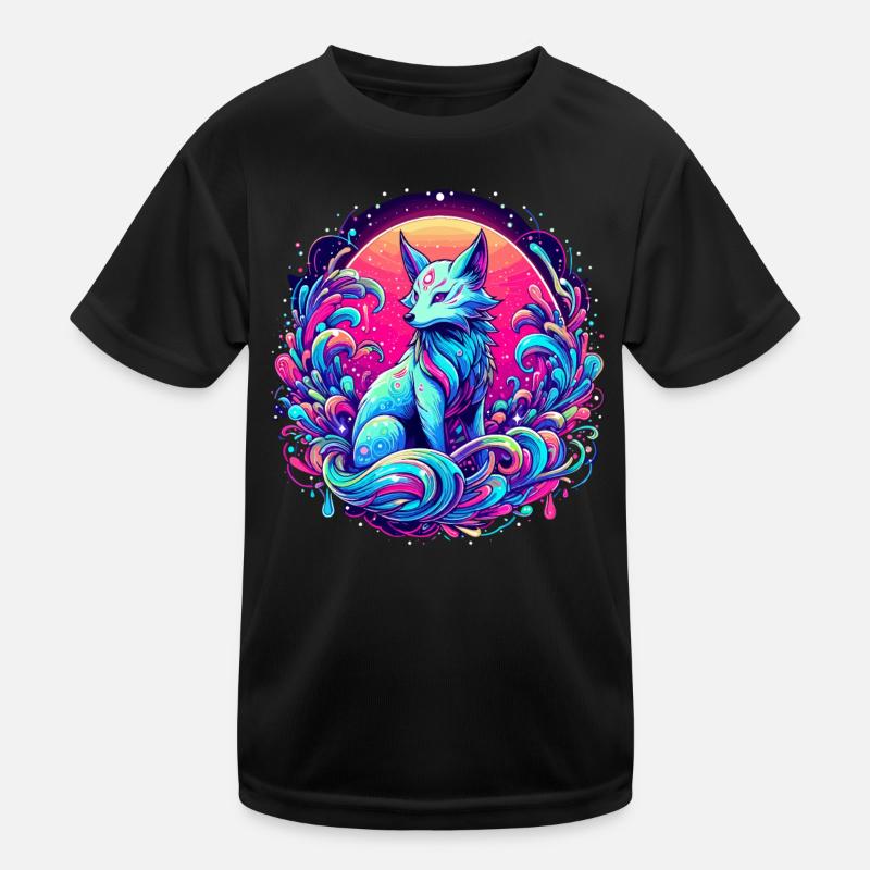 Fuchs Kunst Psychedelisch Kinder Funktions-T-Shirt