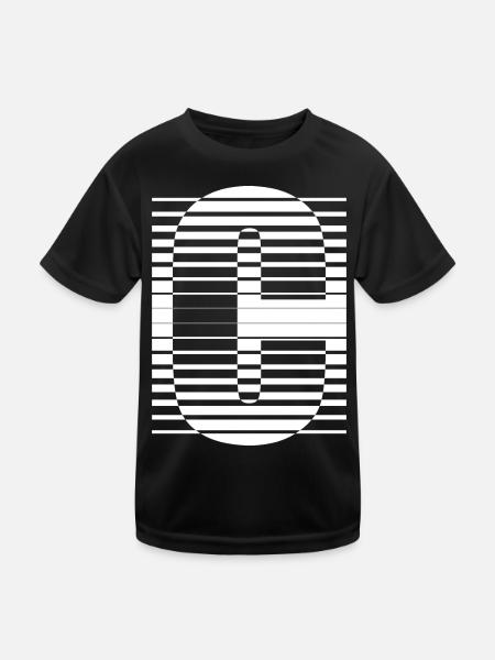 LETTER C - Kids Functional T-Shirt - black - Front