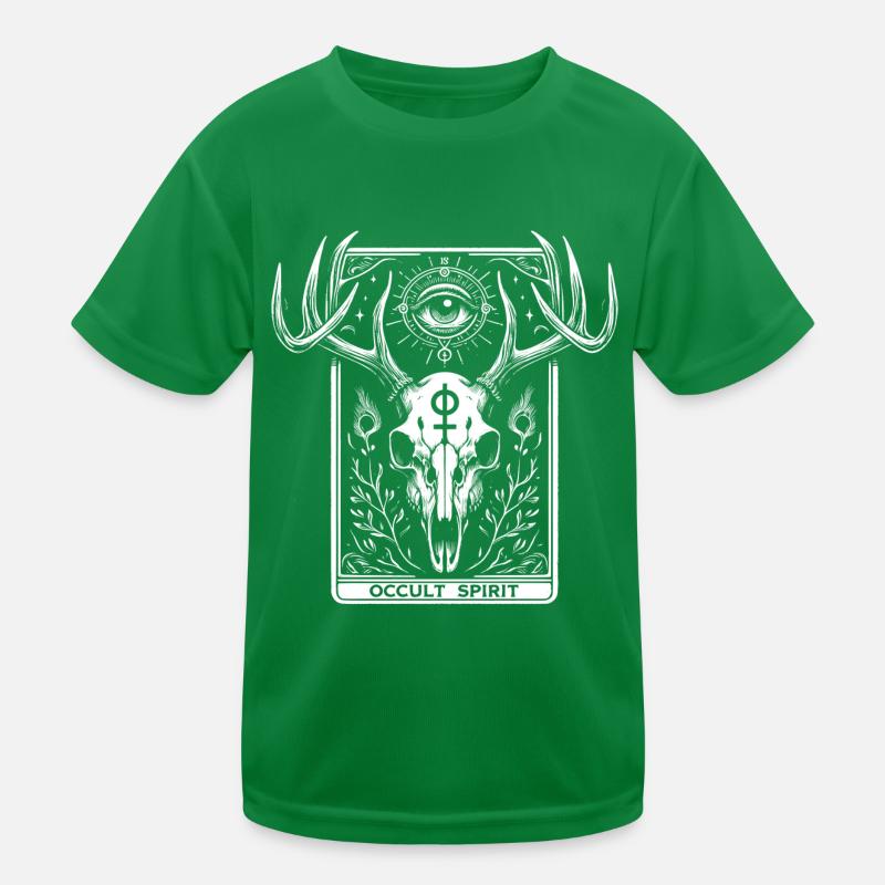 Deer Skull 2 Okkulter Geist Kinder Funktions-T-Shirt