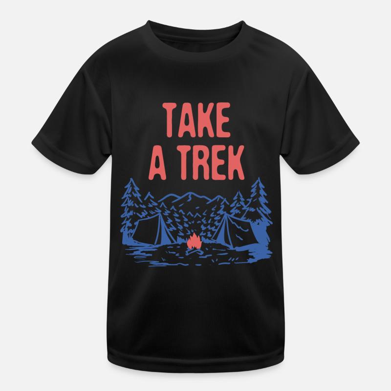 Take a Trek Hiking Mountain Hiker Summit Camping Kids Functional T-Shirt