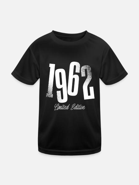 1962 Anniversaire de naissance Année de construction - T-shirt sport Enfant - noir - Devant