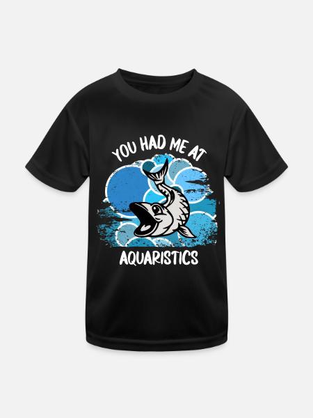 Aquarium Aquariophile Poissons d’ornement Poissons aquatiques - T-shirt sport Enfant - noir - Devant