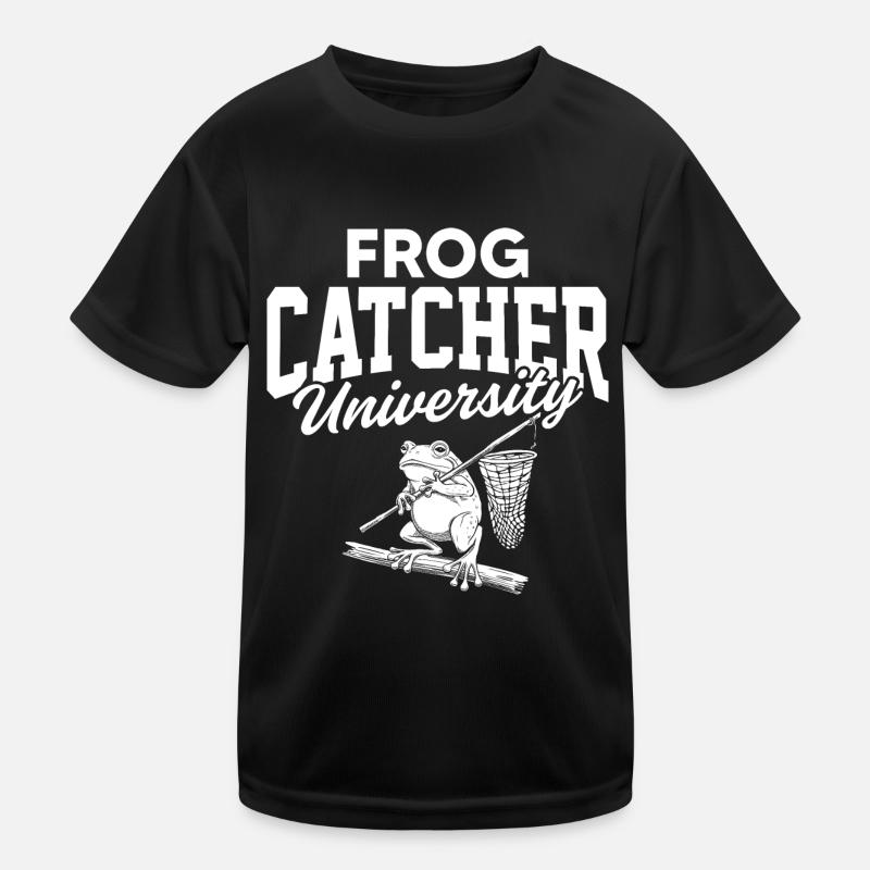 Frog Catcher University Amphibian Catching Master Kinder Funktions-T-Shirt