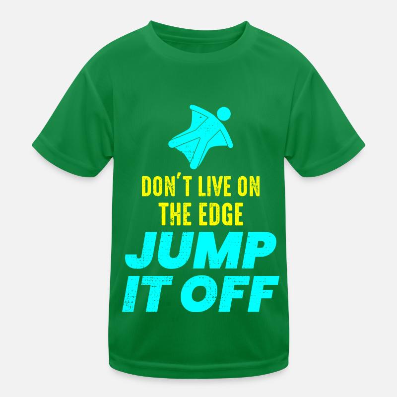 Wingsuit flying Base Jumping Skydiving Wingsuiting Kids Functional T-Shirt