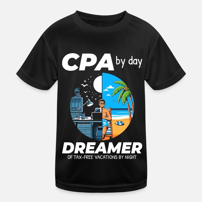 CPA Daydreams: Balancing Work and Bliss in Split - Kids Functional T-Shirt - black