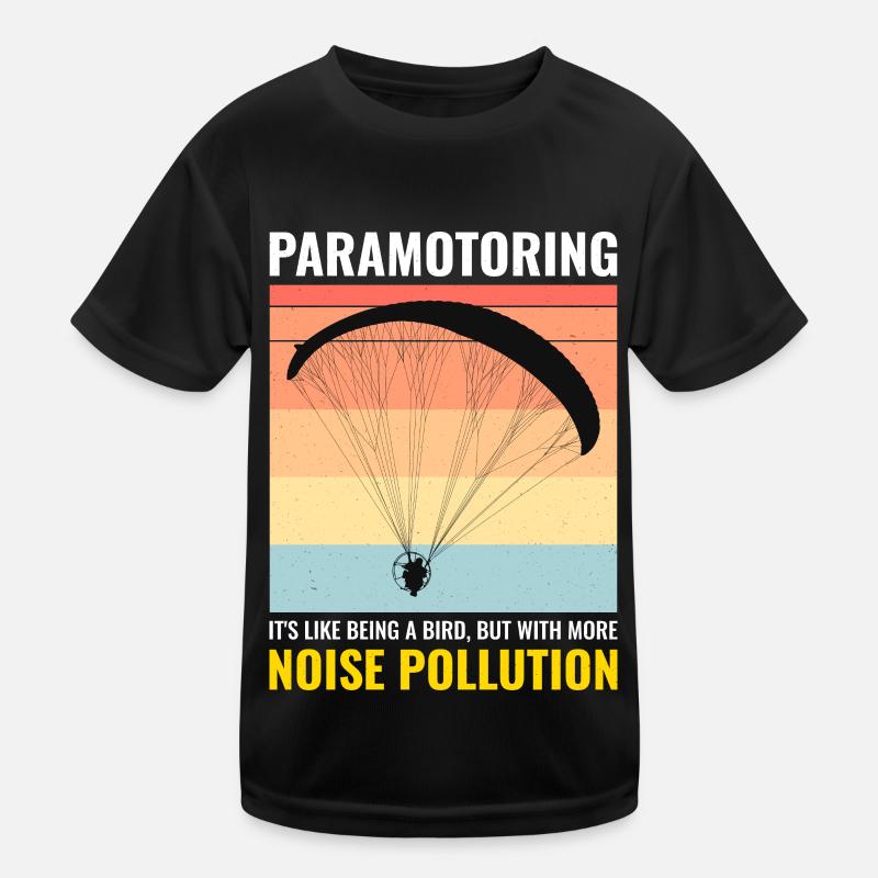 Paramotor Pilot Paramotoring Powered Paraglider Kids Functional T-Shirt