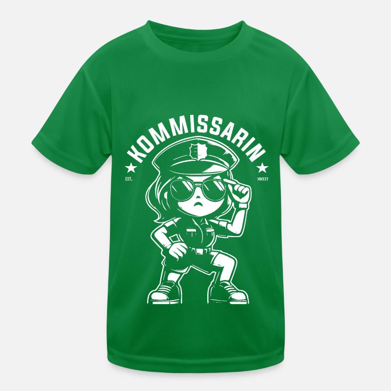 Kommissarin - lustige Comic Polizistinnen Design Kinder Funktions-T-Shirt