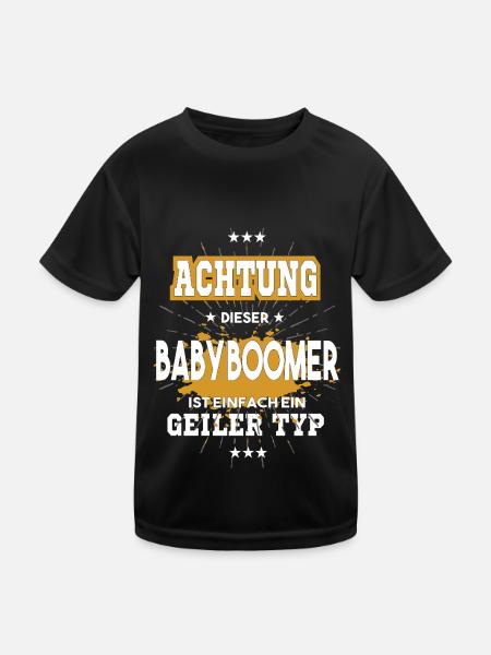 Attention this baby boomer just a guy - Kids Functional T-Shirt - black - Front