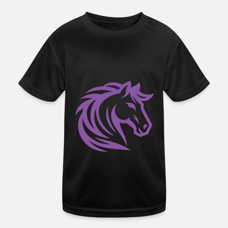 Cooles lila Pferd Design Kinder Funktions-T-Shirt