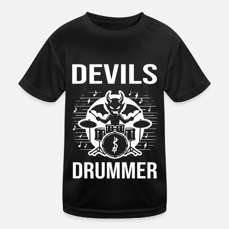 Devils Drummer. Der teuflischer Höllenschlagzeuger Kinder Funktions-T-Shirt
