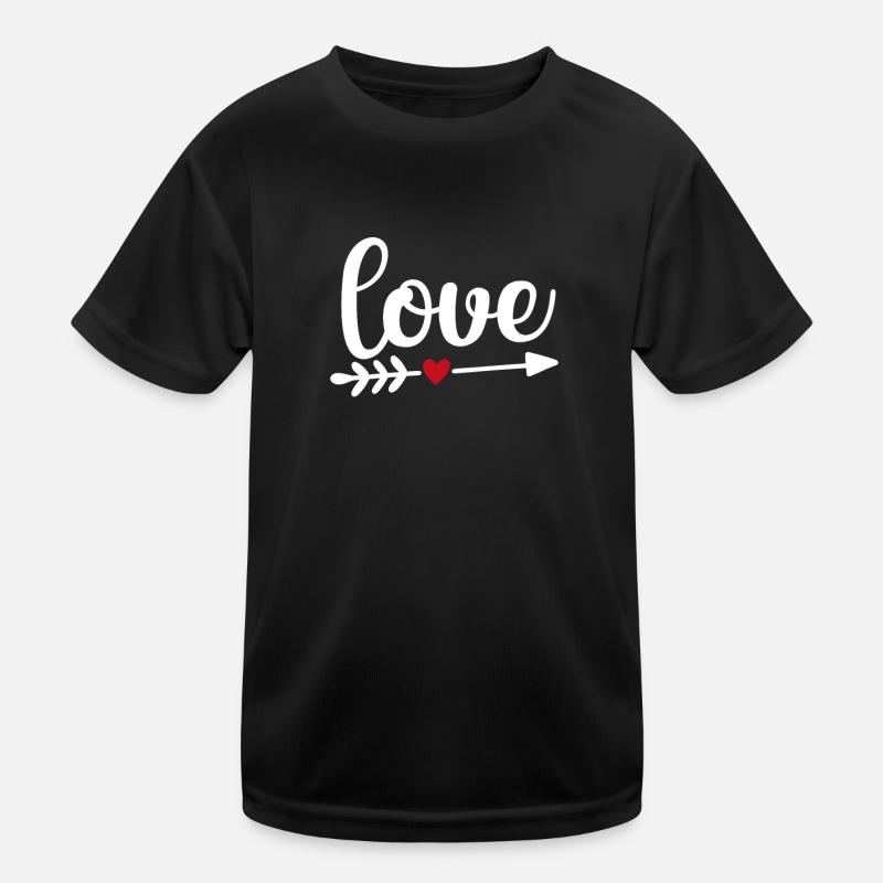 Love with arrow and red heart Kids Functional T-Shirt