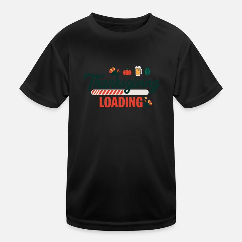 Thanksgiving Loading Erntedankfest Ladebalken Kinder Funktions-T-Shirt
