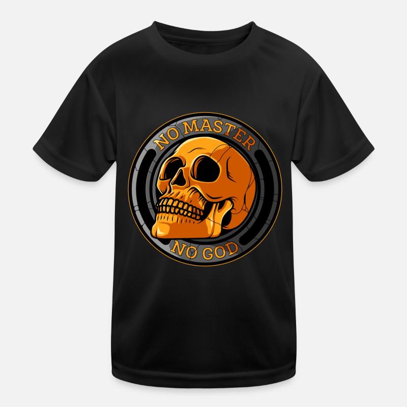 Atheist Skull Skull Master God Gold Kids Functional T-Shirt