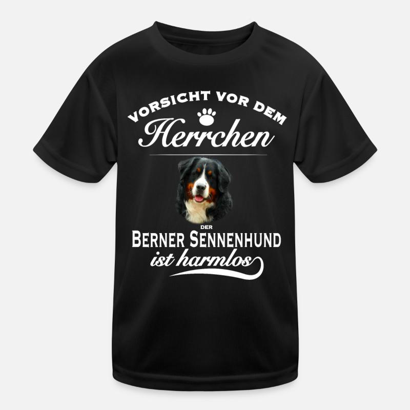 Berner Sennenhund - Vorsicht vor dem Herrchen Kinder Funktions-T-Shirt