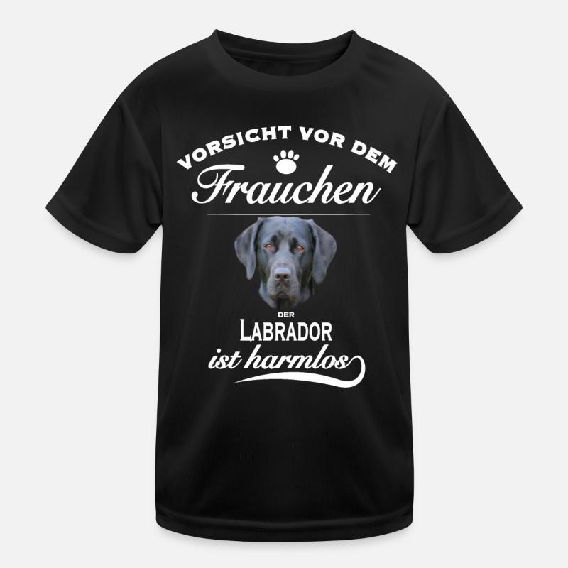 Labrador - Vorsicht vor dem Herrchen Kinder Funktions-T-Shirt