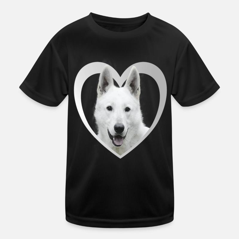 White Shepherd - White Shepherd Heart Kids Functional T-Shirt