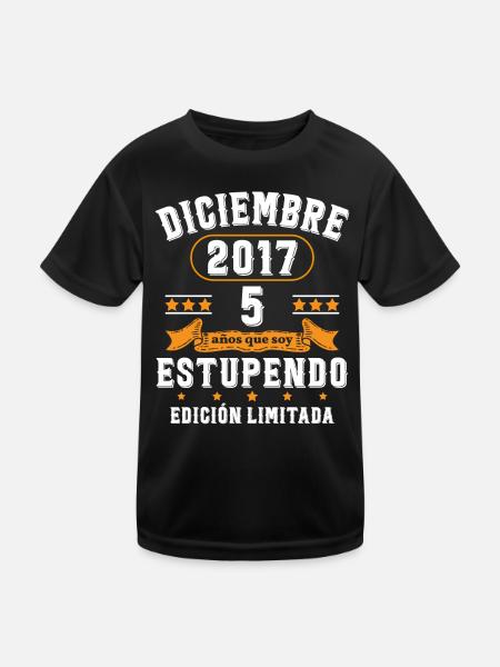 5 Ans Anniversaire Vintage Né(e) en Décembre 2017 - T-shirt sport Enfant - noir - Devant