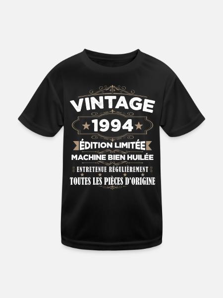 Vintage 1994 Édition Limitée - T-shirt sport Enfant - noir - Devant