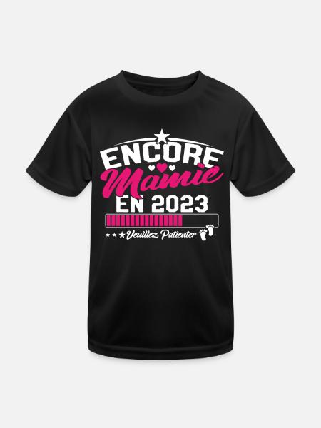 Encore Mamie En 2023 Cadeau Future Grand-mère - T-shirt sport Enfant - noir - Devant
