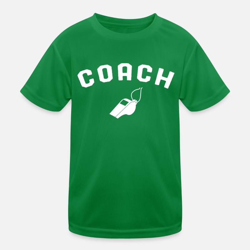 Trainer mit Whistle Geschenkidee Funny Coach Kinder Funktions-T-Shirt