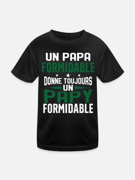 Un papa formidable donne Papy Cadeau formidable - T-shirt sport Enfant - noir - Devant
