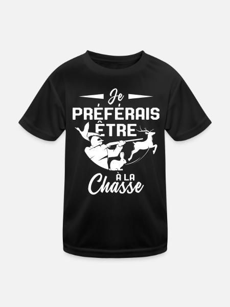 Lustige Idee eines Jagdgeschenks für einen Jäger - Kinder Funktions-T-Shirt - Schwarz - Vorne
